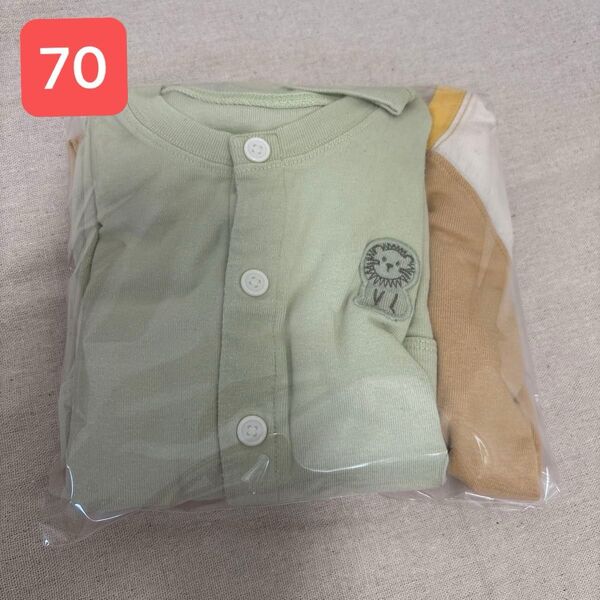 ユニクロ カバーオール ベビー服 ロンパース キッズ 70 綿100% まとめ売り 長袖 フライスカバーオール