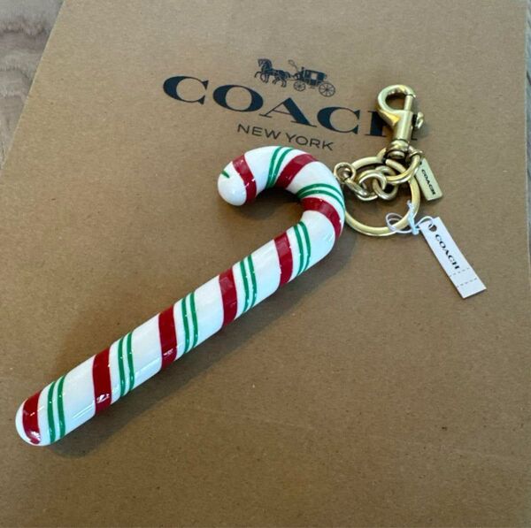 コーチ キャンディ ケーン バッグ チャーム COACH キーリング