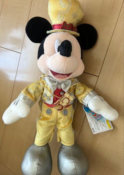 新品 タグ付き ディズニー ミッキー ぬいぐるみ 30周年 ハピネス disney mickey plush Mサイズ
