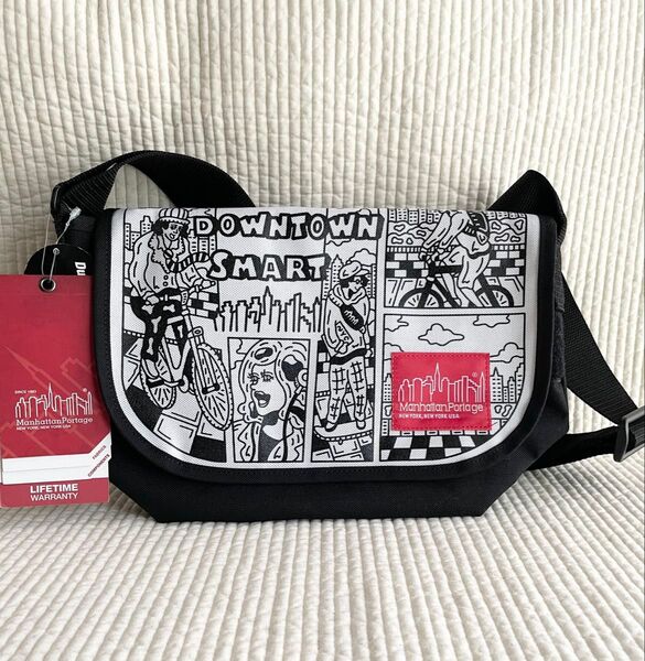 【新品・タグ付】ManhattanPortage キャンバスアート プリント メッセンジャーバッグ 限定品 マンハッタンポーテージ