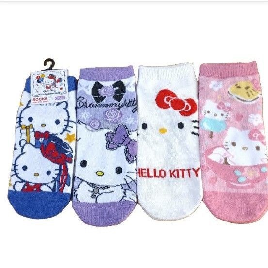 23-25cm サンリオ キティ ハローキティ 靴下 くるぶし レディース キッズ ソックス セット