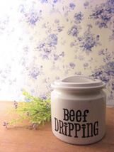 アンティーク★蓋つきBeefポット★DRiPPinG★陶器ボトル_画像1