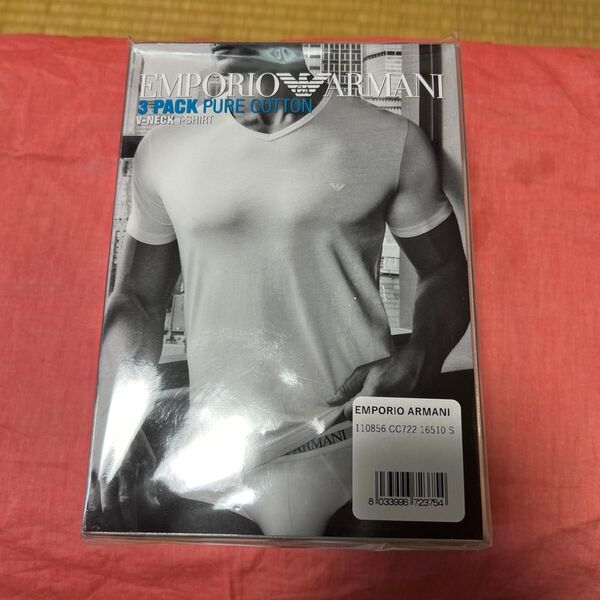 EMPORIO ARMANI VネックTシャツ 3枚セット S ホワイト 新品未開封