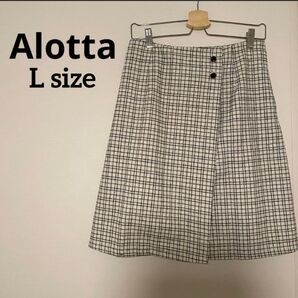 美品★Alotta ラメツイード ショートスカート 秋冬 L オルチャン チェック