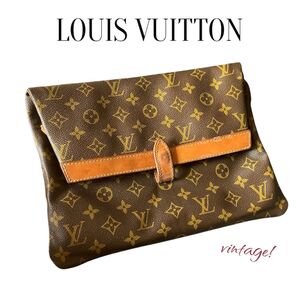 希少 ルイヴィトン LOUIS VUITTON ビンテージ クラッチバッグ モノグラム ヴィンテージ