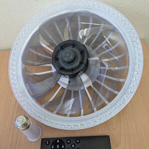 LEDシーリングライトファン リモコン付き直径32センチ
