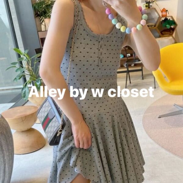 Alley by w closet アリーバイダブルクローゼット バレリーナワンピース グレー ハート フリーサイズ