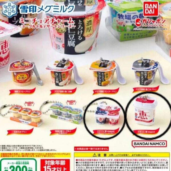 雪印メグミルクミニチュアチャーム ヨーグルト&デザートシリーズ ナチュレ恵 2点セット ガチャ