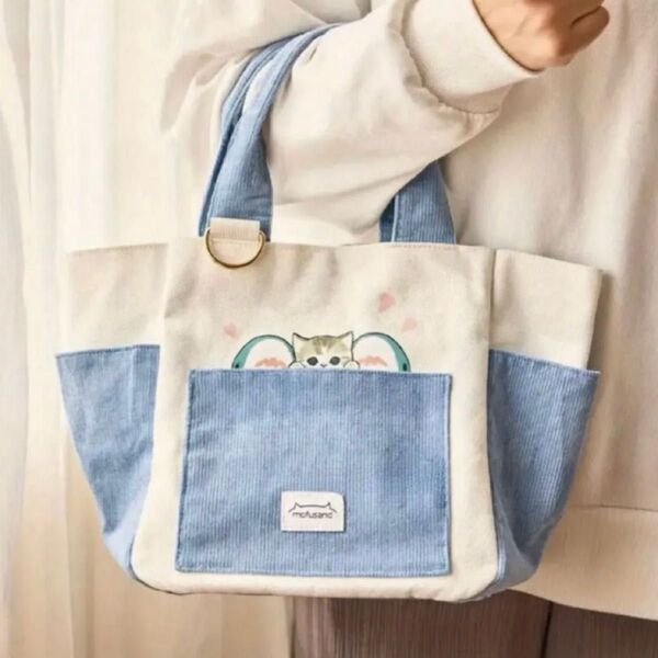 mofusand トートバッグ サメにゃん コーデュロイ 新品未使用 モフサンド ランチバッグ