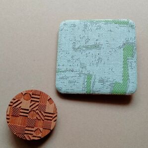 【セット】ブローチ 布 木 スクエア
