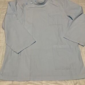 アプロン ユニホーム 長袖 医療用スクラブ 水色 医療用半袖シャツ ファスナー 大きなサイズ 大学生 医療大学 4L