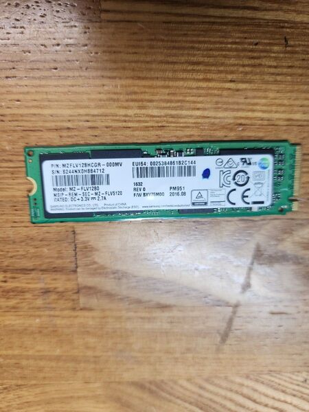 【即決】【送料込】m2 nvme 128gb SAMSUNG MZ-FLV1280