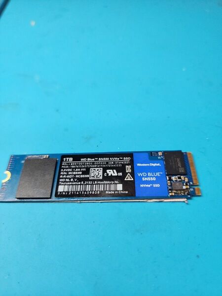 WD Blue M.2 Type2280 NVMe 1TB WDC WDS100T2B0C 1TB + 電源付き冷却ファン