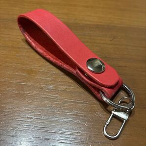レザークラフト レザー キーリング キーホルダー 牛革 ベルトループ