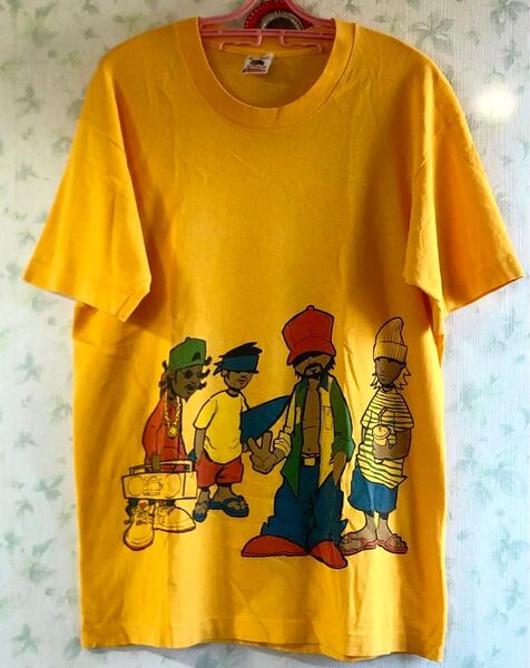 90s Vintage USA製 フルーツオブザルーム ビンテージ Tシャツ HIPHOP シングルステッチ 古着