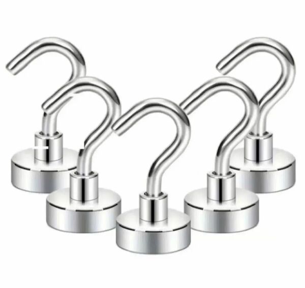 【新品】強力マグネットフック 5個セット