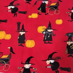 110×2m ハロウィン 魔女柄 生地 コットン b品 アレキサンダーヘンリー