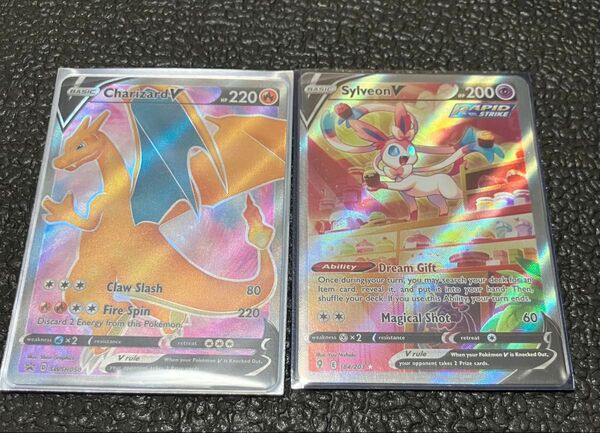 リザードンv 争奪戦、ニンフィアv as 海外版 ポケモンカード ポケカ SR ポケモンカードゲーム