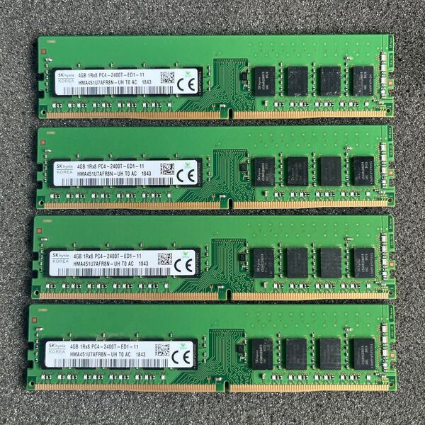 デスクトップ用メモリーPC4-2400T4GB×4枚(16GB)