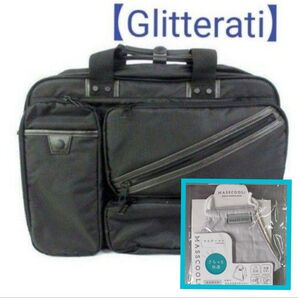 メンズ 【Glitterati 】ビジネスバッグ:41×29×9+3.5cm& MASSCOOL+ 2枚 新品未使用 24h内発送