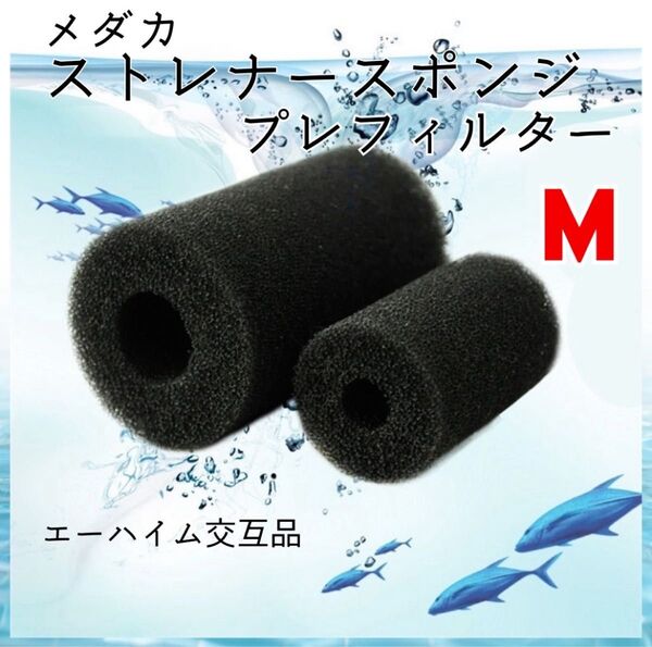 メダカ ストレーナースポンジ M 10個セット エーハイム交互品 水槽フィルター ストレーナー 外部フィルター テトラ