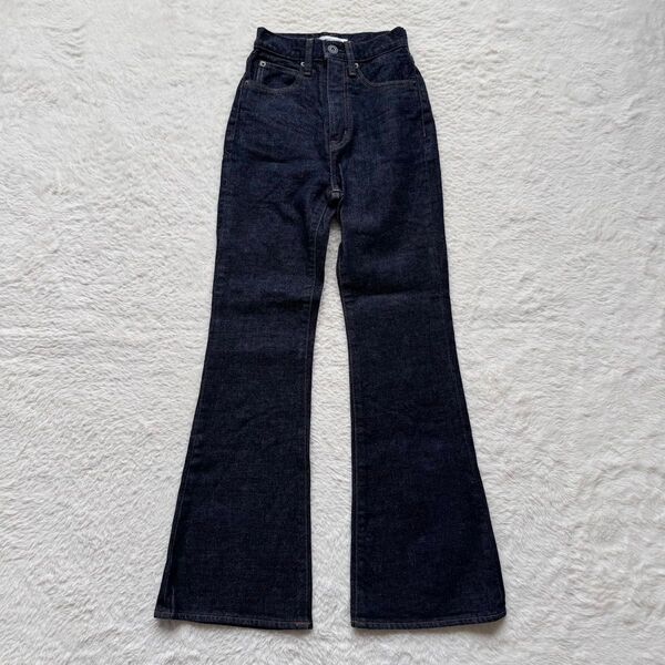 【美品】MOUSSY マウジー MVS ストレッチ フレアデニムパンツ22 ジーパン ボトムス