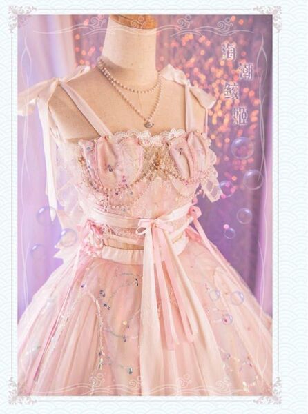 即購入可*潮姫 ロリータ 夏 フルセット ピンク