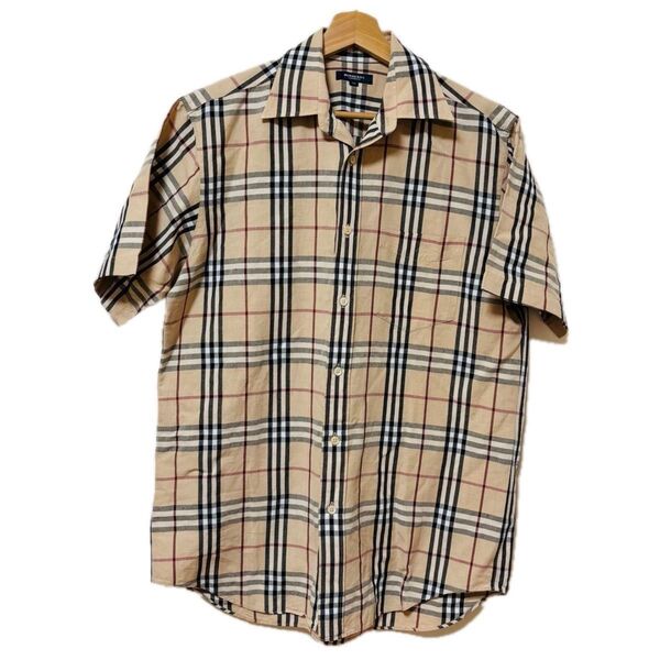 正規品【BURBERRY LONDON】ノバチェックシャツ ベージュ Mサイズ
