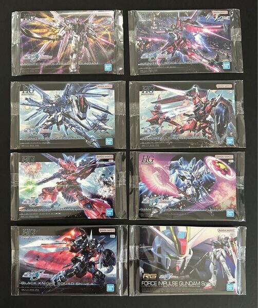 GUNDAMガンプラパッケージアートグミ1 ガンダムSEED FREEDAM:8種(グミなし・カードのみ・内袋未開封)