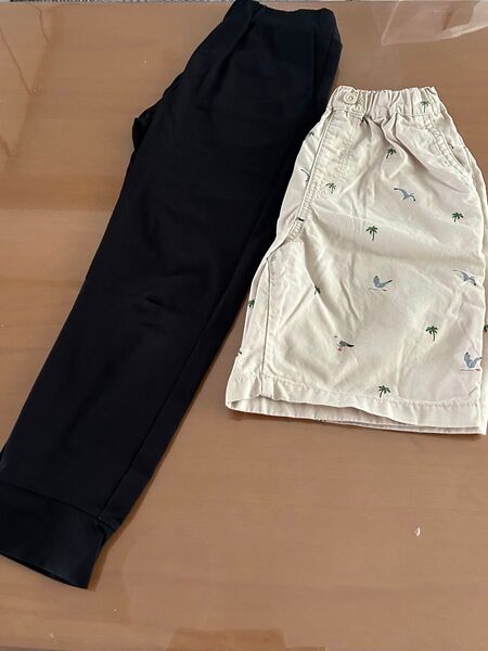 男の子 130 ユニクロ パンツ ハーフパンツ 2本セット