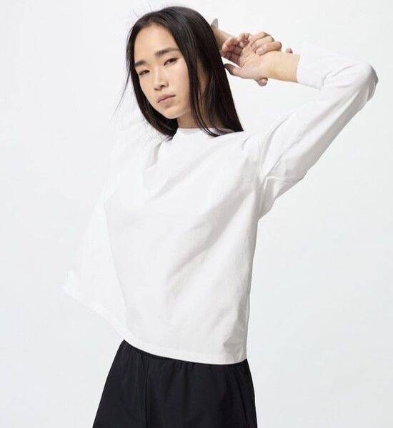 【新品】ユニクロ/エアリズム・コットンTシャツ/レディース3XL/白 ホワイト