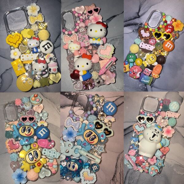 iPhoneケース デコ電 デコケース 見本