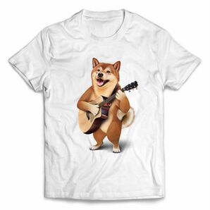 柴犬 しばいぬ クラシックギター 半袖 Tシャツ メンズ レディース キッズ プリント