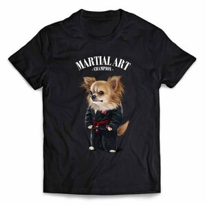 チワワ 犬 いぬ 柔道 空手 合気道 武道 半袖 Tシャツ メンズ レディース キッズ プリント