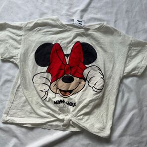 《 zarababy×Disney 》 キッズ服 110サイズ トップス Tシャツ ミニーちゃん