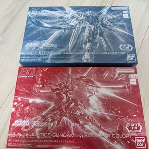 HG 1/144 マイティストライクフリーダムガンダム クリアカラー インフィニットジャスティスガンダム弐式 クリアカラー