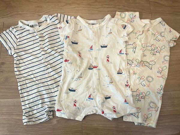 【美品】H&M ベビー ロンパース 70サイズ 3点セット
