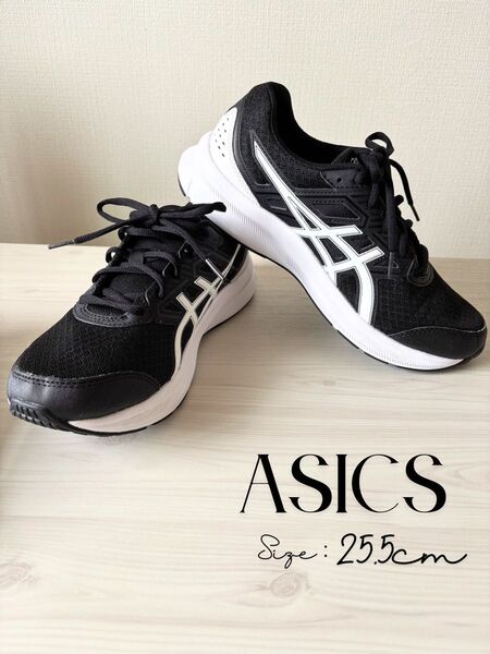 【asics】ランニングシューズ JOLT 3 メンズ・ジュニア 4E 幅広設計 ブラック ホワイト スニーカー