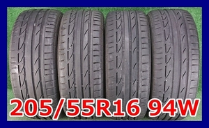 ★2017年製 205/55R16 94W ブリヂストン POTENZA S001 中古 夏タイヤ 4本 16インチ★