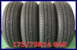 ★2016年製 175/70R14 84S ダンロップ EC202 中古 夏タイヤ 4本 14インチ★