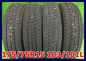 ★2015/2016年製 175/75R15 103/101LT ブリヂストン W979 中古 スタッドレスタイヤ 4本 15インチ★