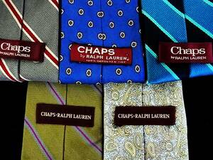 ●在庫処分セール●５本セット●№5462●ラルフローレン【CHAPS】ネクタイ●