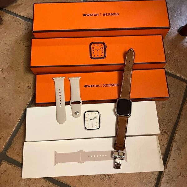 Apple Watch Herms series7 エルメスレザーバンド付き