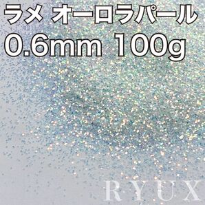 大容量!ラメ グリッター オーロラパール0.6mm 100g 塗装 フレーク