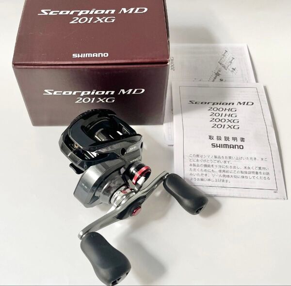 ◆極美品◆ シマノ Shimano 24 Scorpion MD 201XG スコーピオン ベイトリール 箱付き
