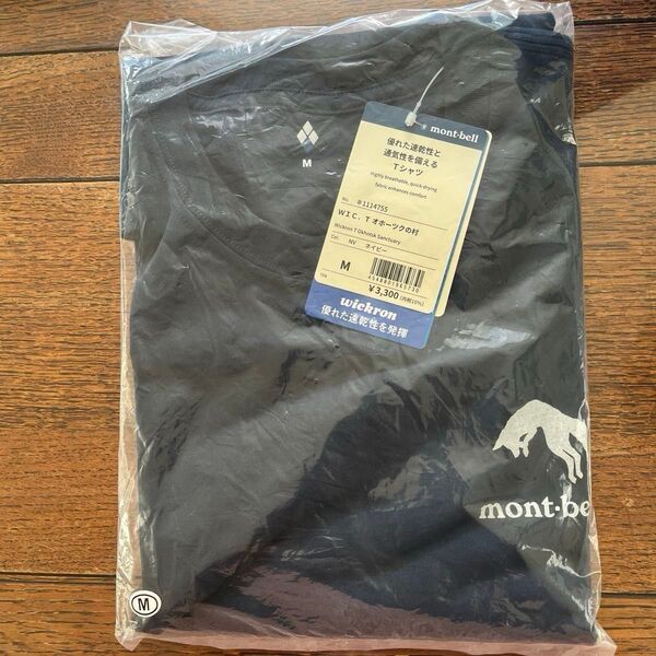 新品未開封 mont-bell モンベル WIC.T オホーツクの村 Tシャツ ネイビー M