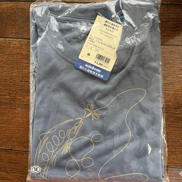 新品未開封 モンベル mont-bell WIC.T ワンストロークスケッチ トラウトTシャツ ブルー(BL) M