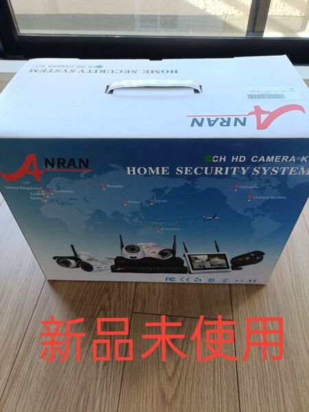 新品未使用 防犯カメラ4台や無線式モニター付きセット 2TBハードディスク付き 室外 防犯カメラ 監視カメラ WIFI