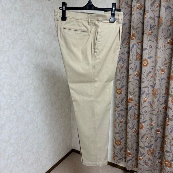 イオン メンズ 秋冬物 パンツ スラックス ベージュ ウエスト91cm 股下丈72cm