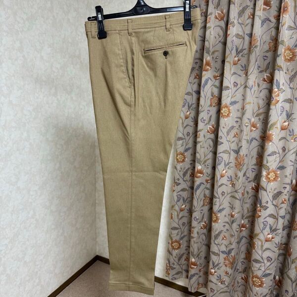 AOKI メンズ 秋冬物 スラックス パンツ ストレッチ ブラウン 秋冬 ウエスト91〜94cm 股下丈76cm LLサイズ
